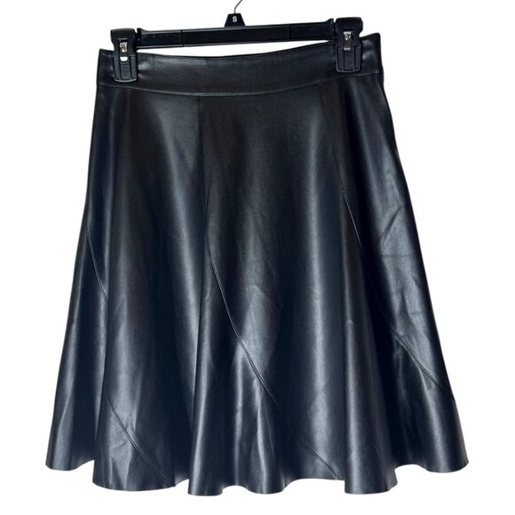 Bailey 44 Skirt Women 4 Black Faux Leather A Line‎ Mini Moto Gothic Whimsigoth - Picture 1 of 8